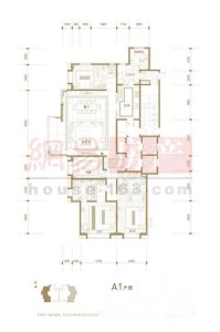 富力江湾新城a1户型4室2厅4卫1厨 290.00㎡户型图